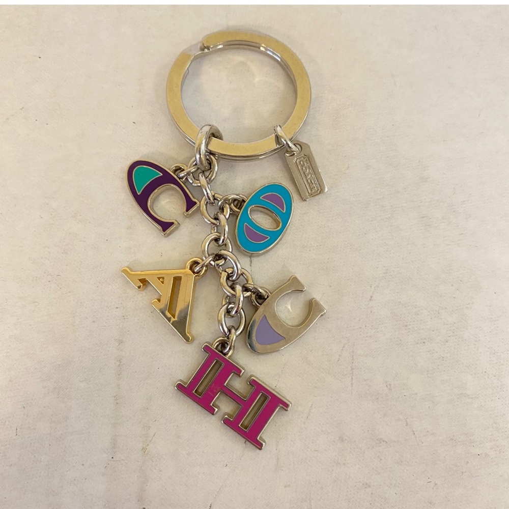 Coach Vintage Y2K Cascading Letters Keychain Hangtag Bag Charm